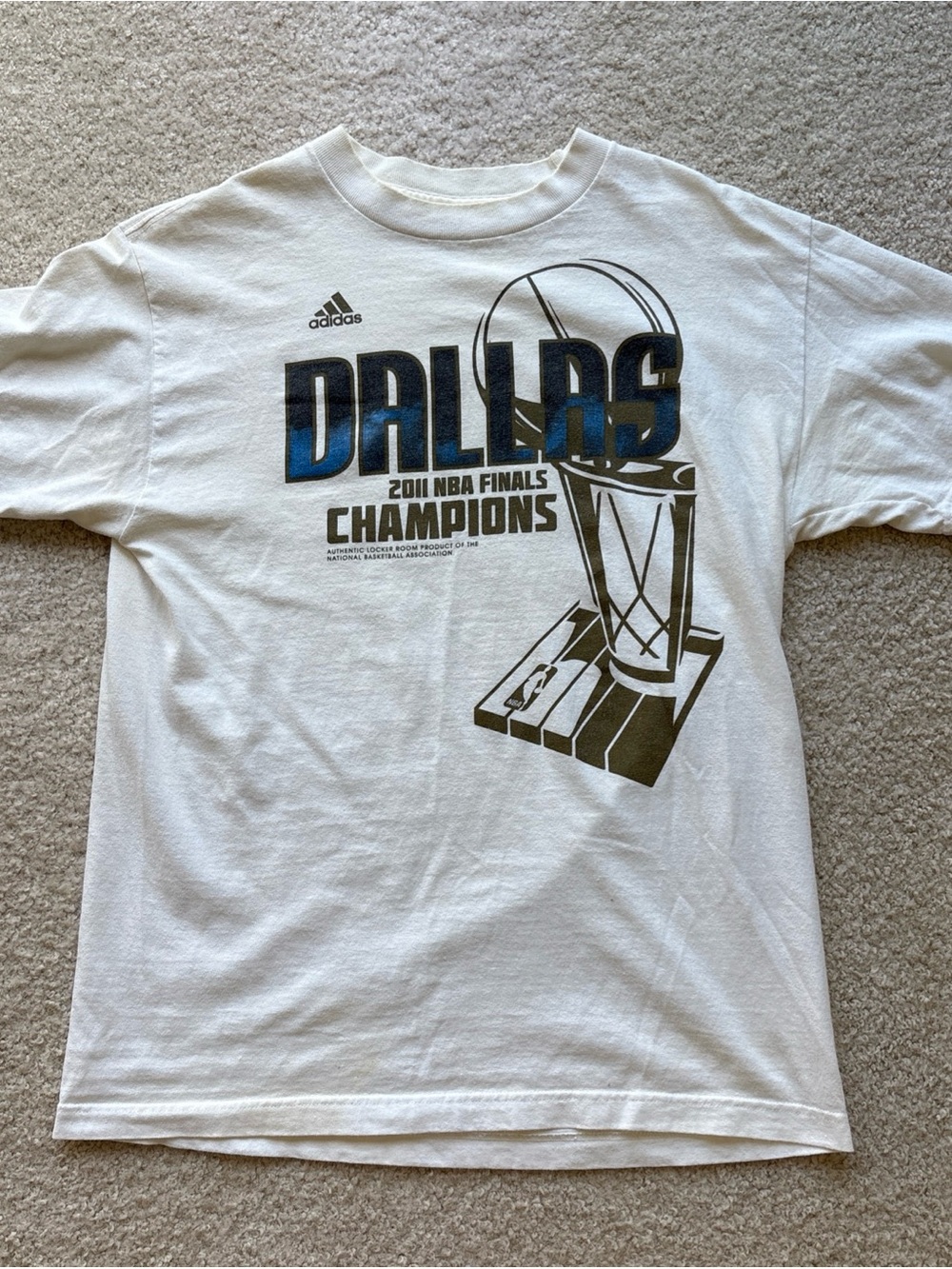 Dallas Mavericks 2011 NBA Finals Champions Adidas Shirt Size Medium